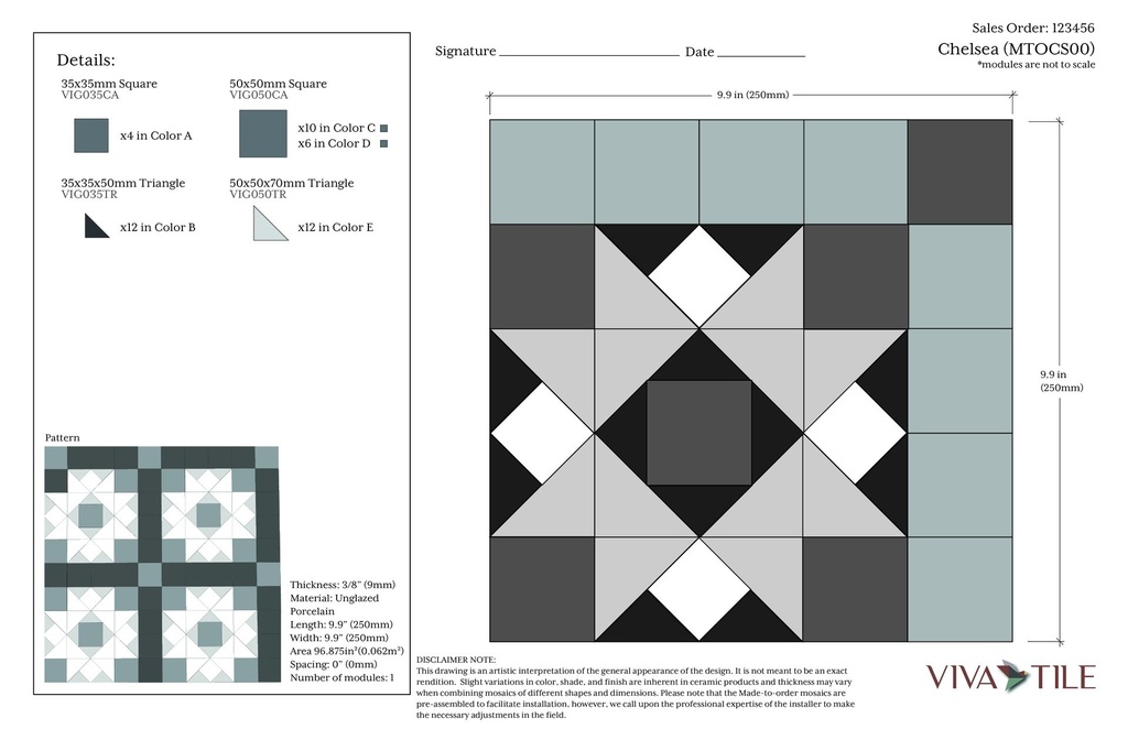 Made-to-order field pattern 'CS'