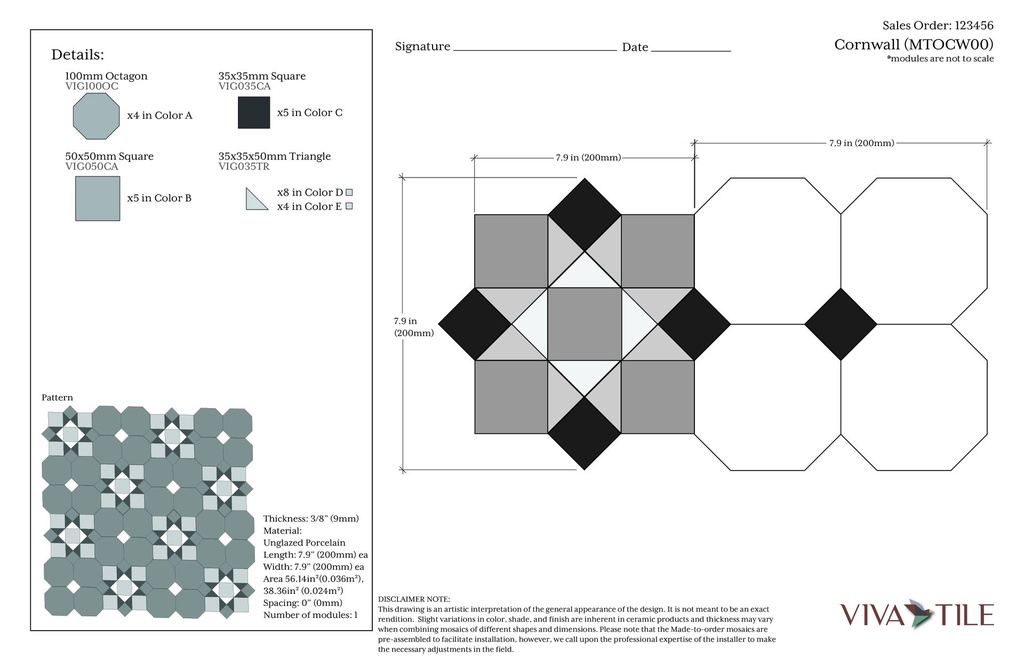 Made-to-order field pattern 'CW'