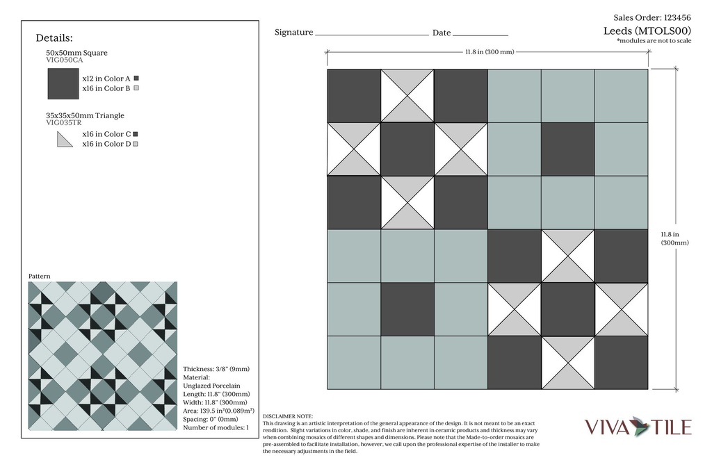 Made-to-order field pattern 'LS'