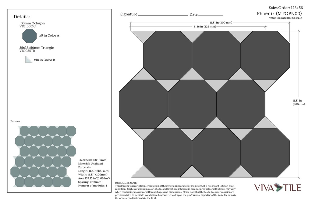 Made-to-order field pattern 'PN'