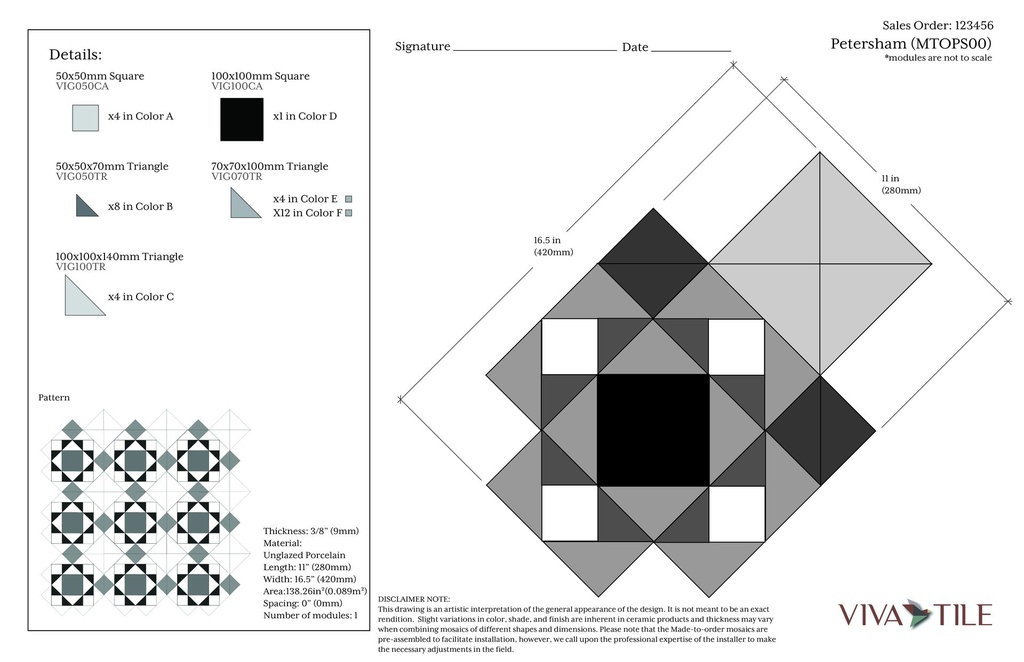 Made-to-order field pattern 'PS'