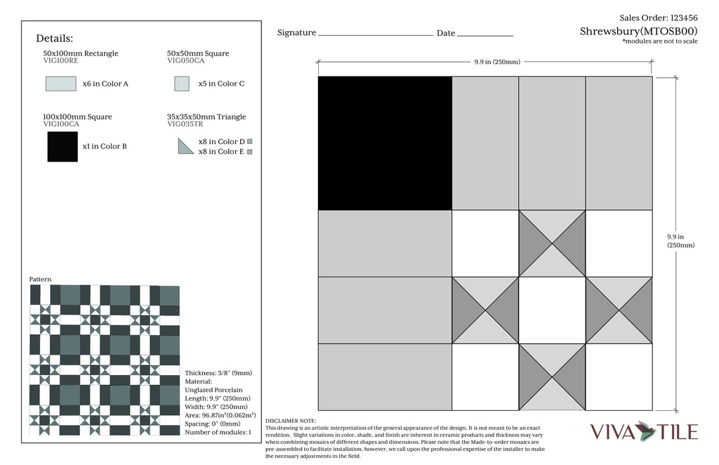 Made-to-order field pattern 'SB'