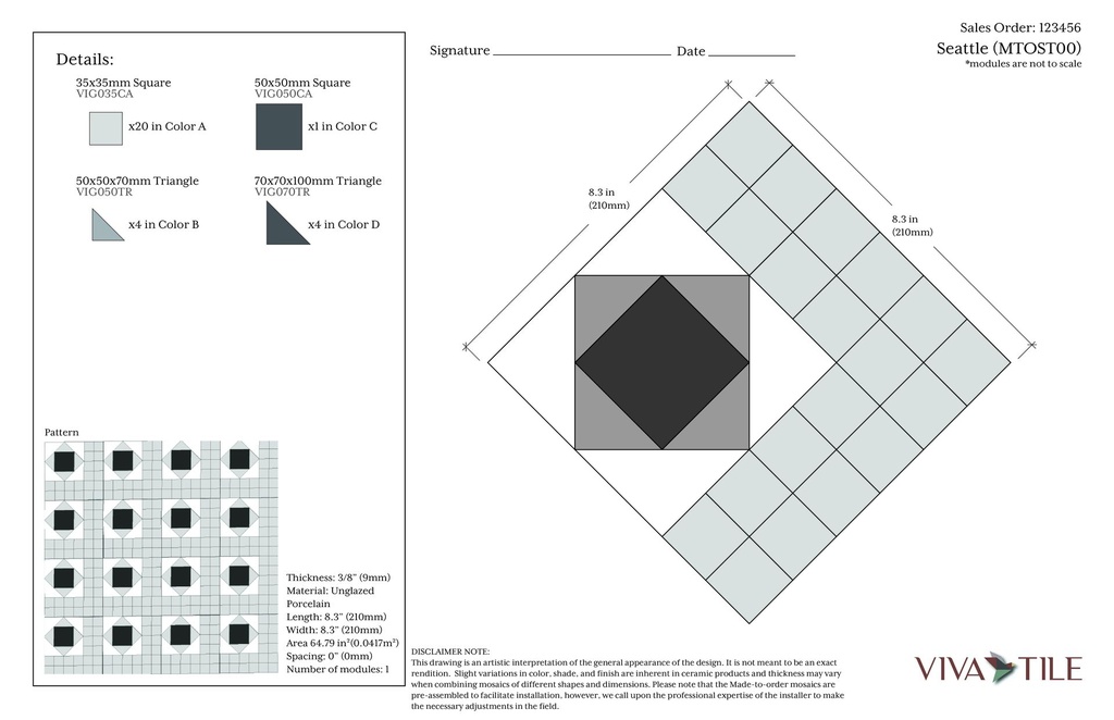Made-to-order field pattern 'ST'