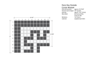 Doric Greek key border outside corner in Arctic/Charcoal - 3/4" squares