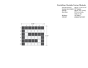 Corinthian Greek key border outside corner in Arctic/Charcoal - 3/4" squares
