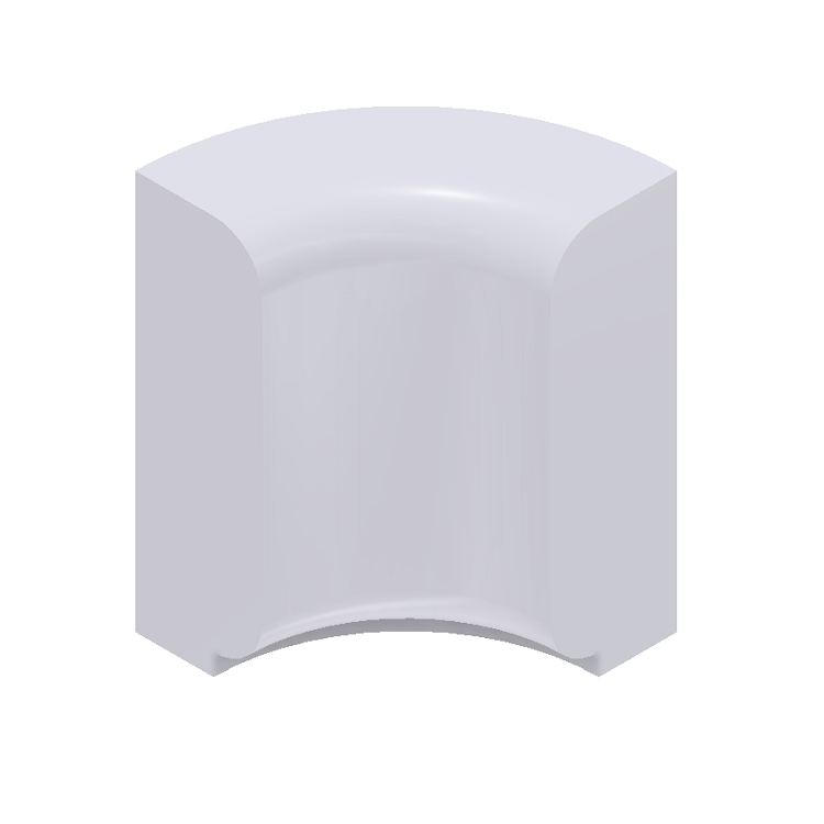 Series 15 - Box Cap inside corner with 1&quot; inside radius
