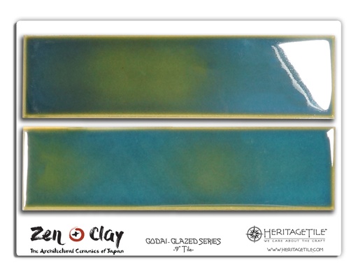Sample Card - Sea Green Godai Glazed 9&quot; Field Tile