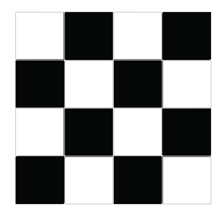 100mm square straight checker 'Bordeaux'