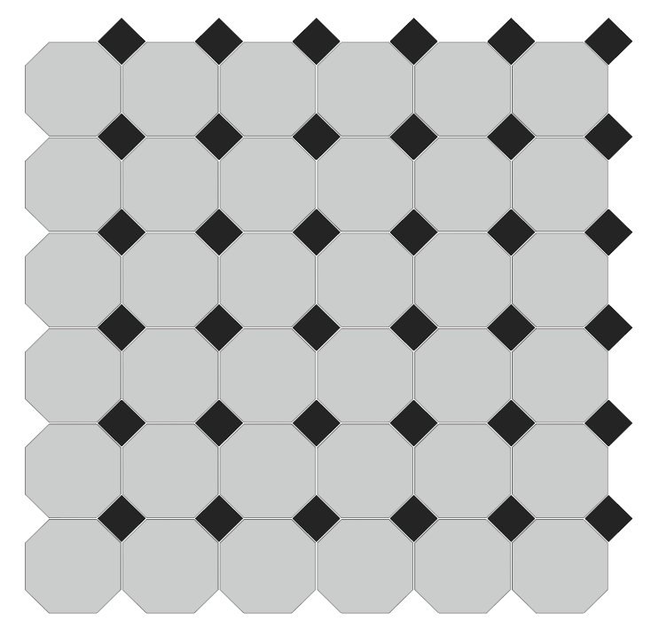 100mm Octagons and 35mm Dots 'Marseille'