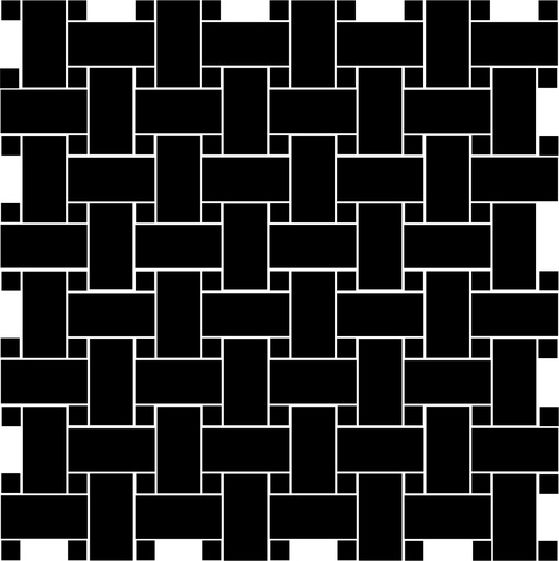 [SMS50BW1] solid color - 1" x 2" basketweave unglazed porcelain field