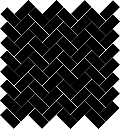 solid color - 1" x 2" rectangle [herringbone] unglazed porcelain field