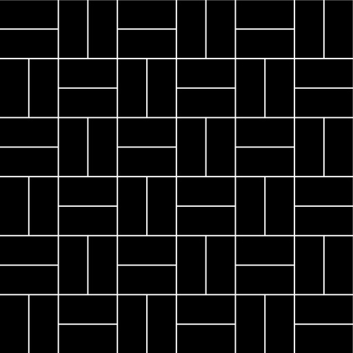 solid color - 1" x 2" rectangle basket check unglazed porcelain field