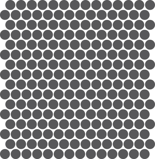 solid color - 3/4" penny round unglazed porcelain field