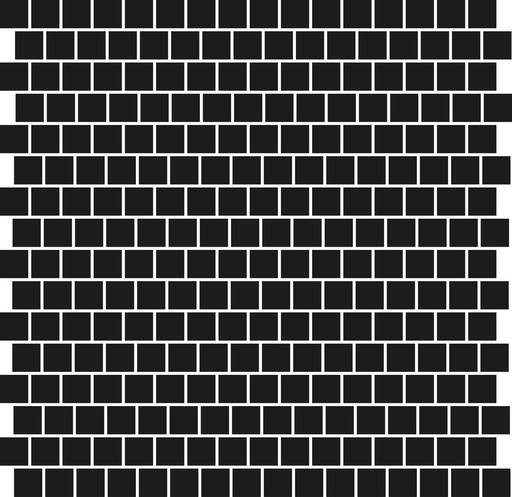 solid color - 3/4" square [broken joint] unglazed porcelain field