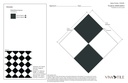 100mm square diagonal checker