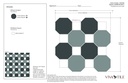 100mm Octagons and 50mm Dots in checker pattern