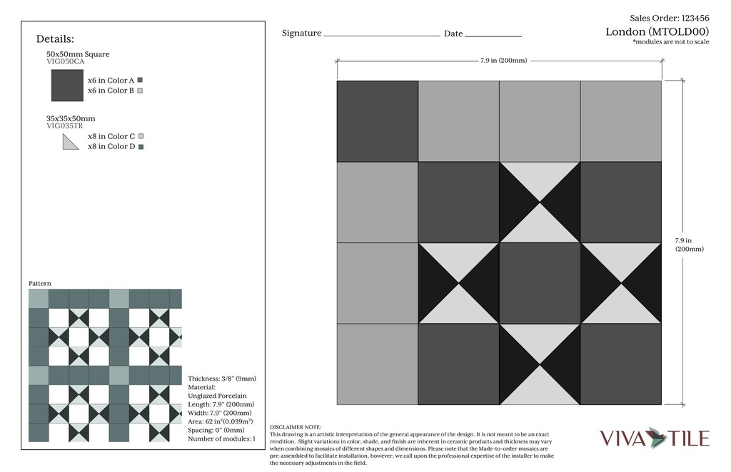 Made-to-order field pattern 'LD'