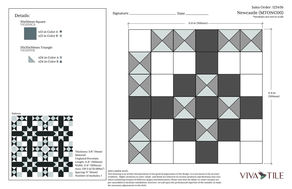Made-to-order field pattern 'NC'