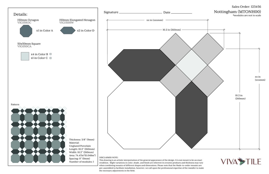 Made-to-order field pattern 'NH'