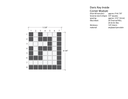 Doric Greek key border inside corner in Arctic/Charcoal - 3/4" squares