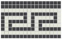 Ionic Greek key border in White/Black - 3/4" squares