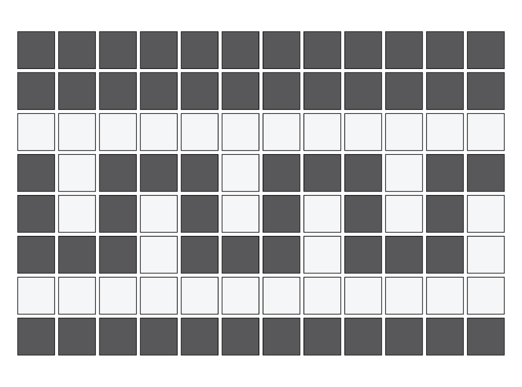 Doric Greek key border in Arctic White/Charcoal - 3/4" square