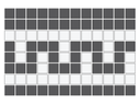 Doric Greek key border in Arctic White/Charcoal - 3/4" square