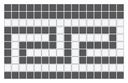 Ionic Greek key border in Arctic White/Charcoal - 3/4" squares