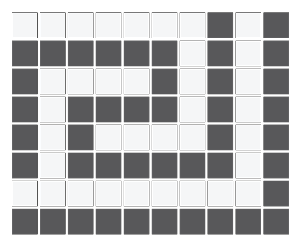 Ionic Greek key border inside corner in Arctic White/Charcoal - 3/4" squares
