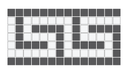 Corinthian Greek key border in Arctic White/Charcoal - 3/4" squares