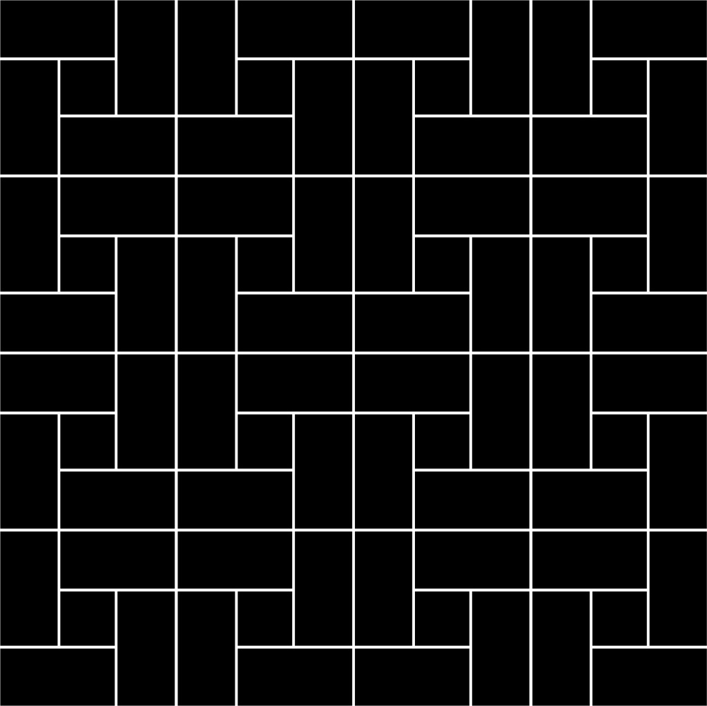 solid color - 1" x 2" rectangle mirror spiral unglazed porcelain field