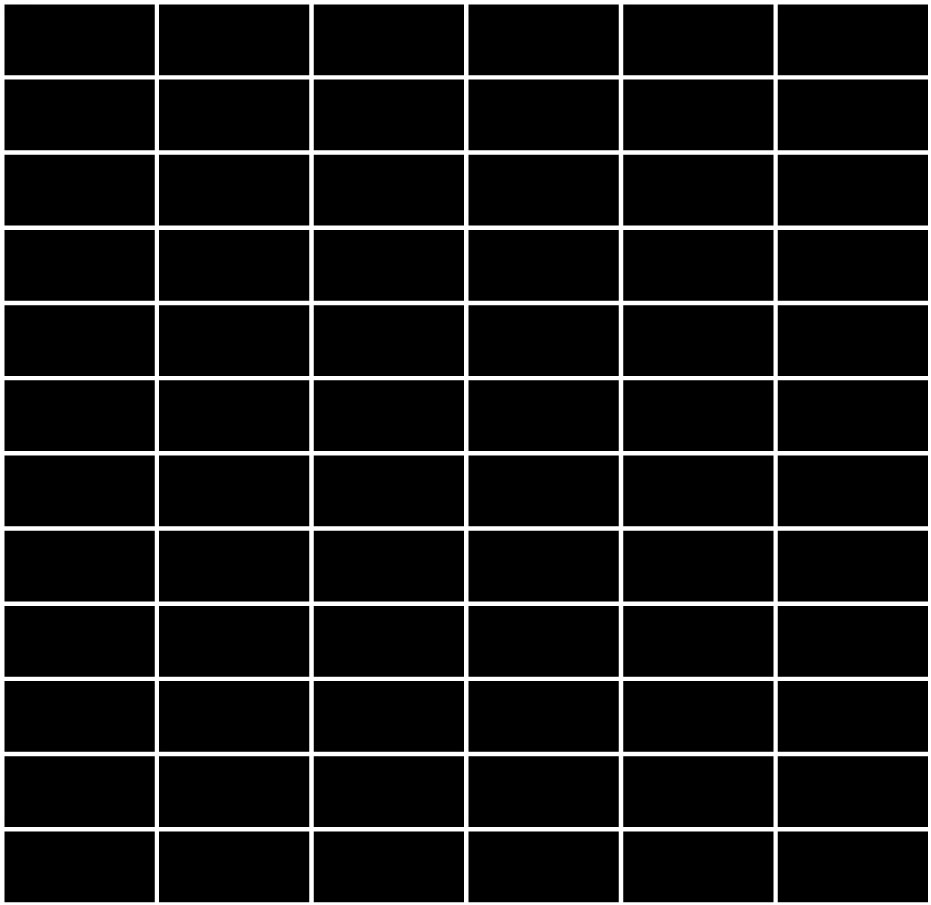 solid color - 1" x 2" rectangle straight joint unglazed porcelain field