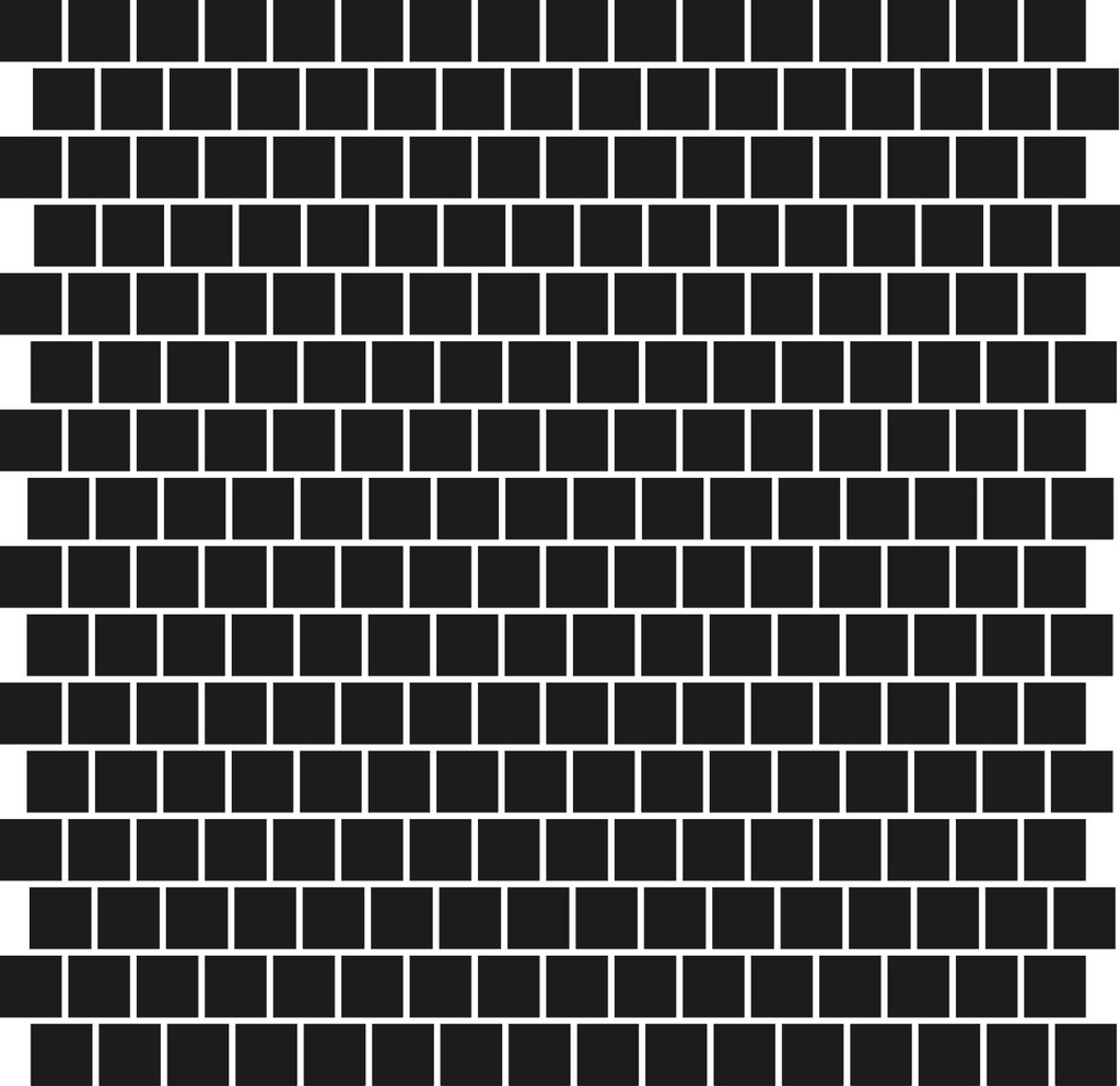 solid color - 3/4" square broken joint unglazed porcelain field