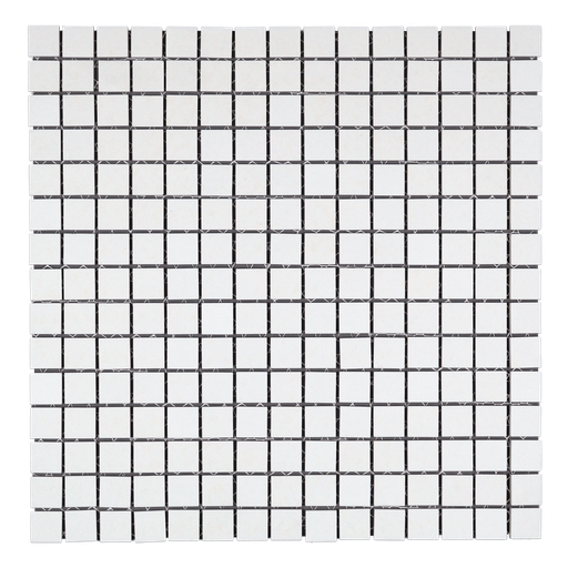 [SMP400UM] 1" unglazed porcelain square grid mosaic in 'Arctic White'