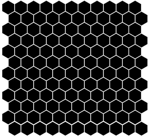 [SMS25HE4] solid color - 1" hexagon unglazed porcelain field