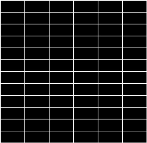solid color - 1" x 2" rectangle straight joint unglazed porcelain field