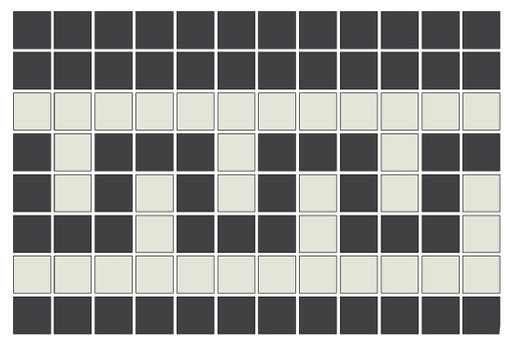 [SMC20G10] Doric Greek key border in White/Black - 3/4" square