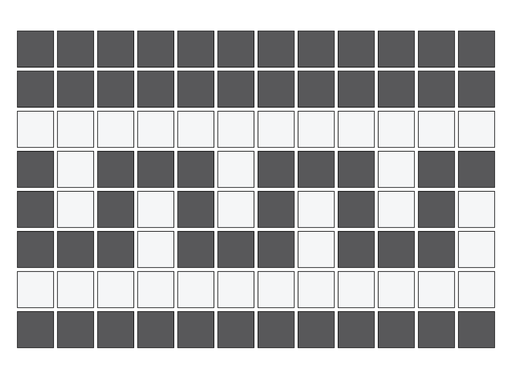 [SMC20G50] Doric Greek key border in Arctic White/Charcoal - 3/4" square