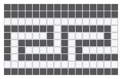 [SMC20G60] Ionic Greek key border in Arctic White/Charcoal - 3/4" squares