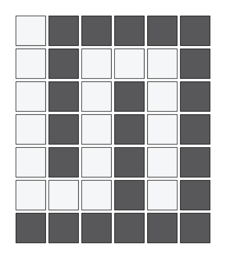 [SMC20G72] Corinthian Greek key border inside corner  in Arctic White/Charcoal - 3/4" squares